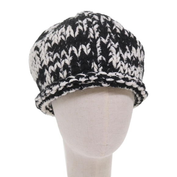 CHANEL Velor COCO Mark Ribbon Baseball cap hat black M